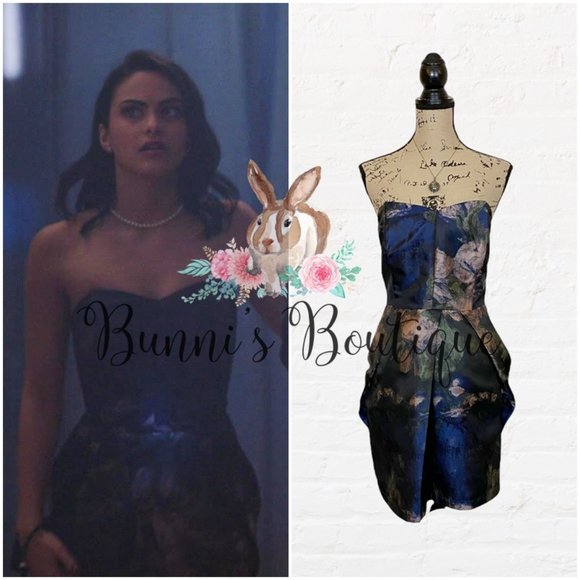 Veronica Lodge Adelyn Rae Jacquard Strapless Dress - Picture 1 of 7